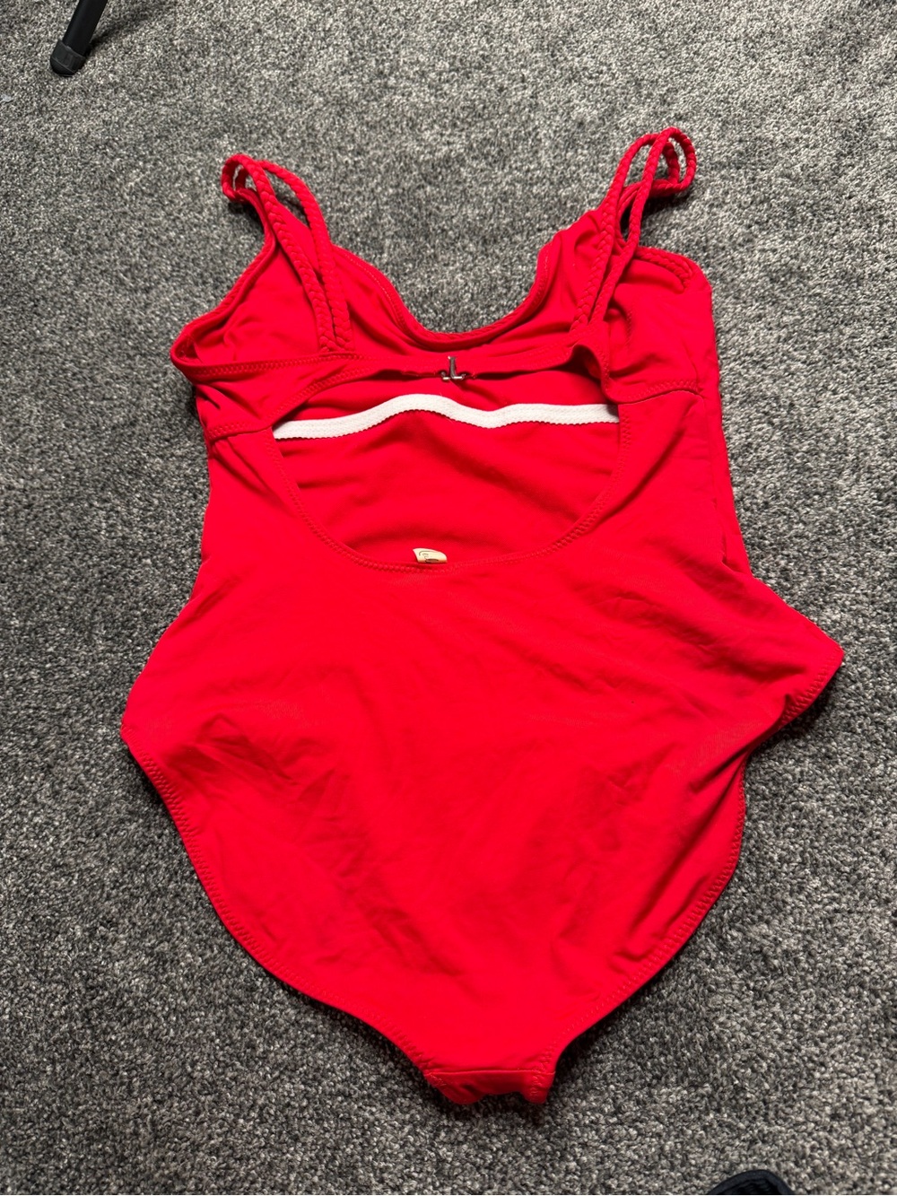 Leilani Red Braided Strap One Piece Swimsuit Women’s Large - Picture 4 of 5